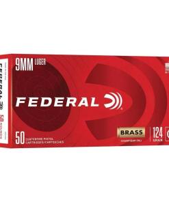 Federal Champion Training Handgun Ammunition 9mm Luger 124gr FMJ 1090 fps 50/ct