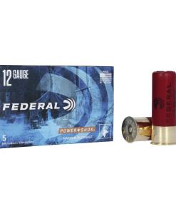 Federal Power-Shok Buckshot Shotshells 12 ga 2-3/4" 12 plts #00 1290 fps 5/ct