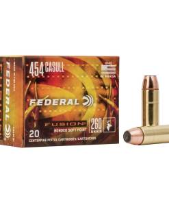 Federal Fusion Handgun Ammunition .454 Casull 260 gr FFSN 1350 fps 20/box