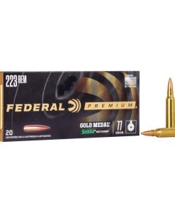 Federal Premium Gold Medal Sierra MatchKing Rifle Ammunition .223 Rem 77 gr BTHP 2720 fps - 20/ct