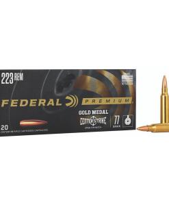 Federal Gold Medal CenterStrike Rifle Ammunition .223 Rem 77gr OTM 2600 fps 20/ct