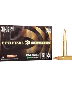 Federal Premium Gold Medal Sierra MatchKing Rifle Ammunition .30-06 Sprg 168 gr BTHP 2700 fps - 20/ct