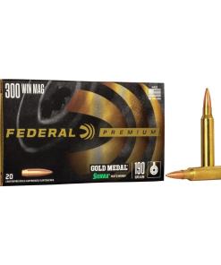 Federal Premium Gold Medal Sierra MatchKing Rifle Ammunition .300 Win Mag 190 gr BTHP 2900 fps - 20/ct