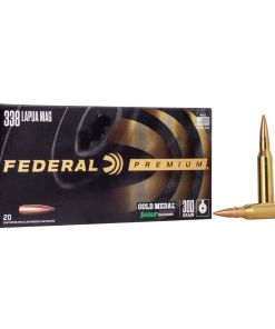 Federal Premium Gold Medal Sierra MatchKing Rifle Ammunition .338 Lapua Mag 300 gr BTHP 2580 fps - 20/ct