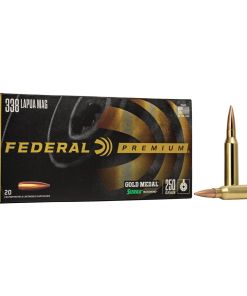 Federal Premium Gold Medal Rifle Sierra MatchKing Ammunition .338 Lapua Mag 250 gr BTHP 2950 fps - 20/ct