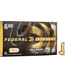Federal Premium Gold Medal Handgun Ammunition .45 ACP 230 gr FMJ 860 fps 50/box