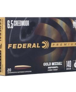 Federal Gold Medal Berger Hybrid Rifle Ammunition 6.5mm Creedmoor 140gr BTHP 2725 fps 20/ct