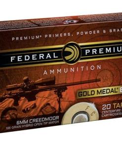 Federal Gold Medal Berger Hybrid Rifle Ammunition 6mm Creedmoor 105gr BTHP 3025 fps 20/ct