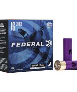 Federal Game-Shok Upland Game - Hi Brass Load - 16ga 2-3/4" 1-1/8oz. #4-Shot 25/Box