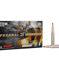 Federal Trophy Copper Rifle Ammunition .270 Win 130gr PT 3060 fps 20/ct
