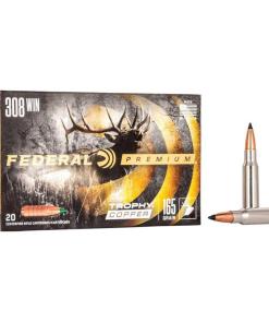 Federal Premium Trophy Copper Rifle Ammunition .308 Win 165 gr TC 2700 fps 20/ct