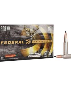 Federal Premium Trophy Copper Rifle Ammunition .308 Win 150 gr TC 2820 fps 20/ct