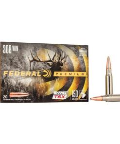 Federal Barnes TSX Rifle Ammunition .308 Win 150gr PT 2820 fps 20/ct