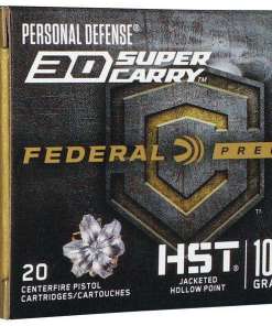 Federal Personal Defense HST Handgun Ammunition .30 SC 100 gr JHP 1250 fps 20/ct