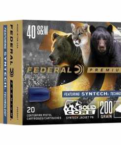 Federal Solid Core Handgun Ammunition .40 S&W 200 gr TSJ 20/ct