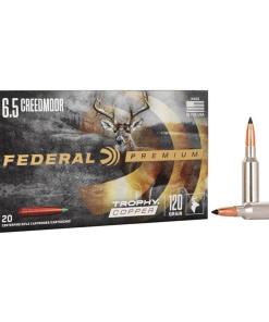Federal Premium Trophy Copper Rifle Ammunition  6.5 Creedmoor 120gr TC 20/ct