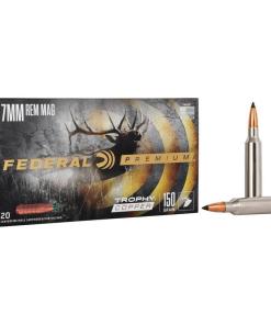 Federal Trophy Copper Rifle Ammunition 7mm Rem Mag 150gr HP 3025 fps 20/ct