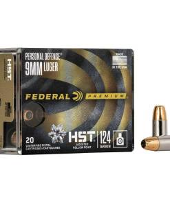 Federal Premium Personal Defense HST Handgun Ammunition 9mm Luger 124gr HST 1150 fps 20/ct