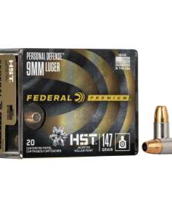 Federal Personal Defense HST Handgun Ammunition 9mm Luger 147 gr. JHP 1000 fps 20/ct