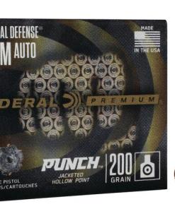 Federal Personal Defense Punch Handgun Ammunition 10mm Auto 200gr JHP 1100 fps 20/ct