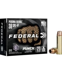 Federal Personal Defense Punch Handgun Ammunition .38 Spl(+P) 120 gr JHP 1000 fps 20/ct