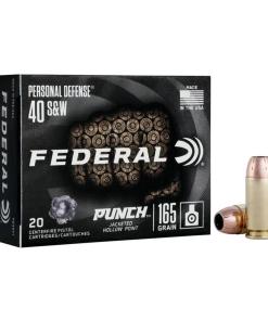 Federal Personal Defense Punch Handgun Ammunition .40 S&W 165 gr JHP 1130 fps 20/ct