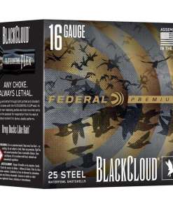 Federal Black Cloud Waterfowl Shotshells 16ga 2-3/4" 7/8oz 1450fps #4 25/ct