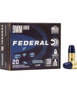 Federal Syntech Defense Handgun Ammunition 9mm Luger 138 gr SJHP 1050 fps 20/ct