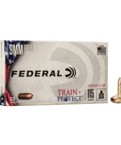 Federal Train+Protect Handgun Ammunition 9mm Luger 115 gr. JHP 1180 fps 50/ct