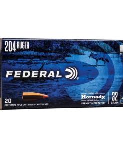 Federal Power-Shok Rifle Ammunition .204 Ruger 32gr V-MAX 4100 fps 20/ct