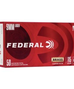 Federal Champion Training Handgun Ammunition 9mm Luger 115 gr FMJ 1125 fps 50/ct