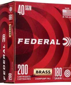 Federal Champion Training Handgn Ammunition .40 S&W 115gr FMJ 1000 fps 200/ct