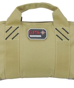 G-Outdoors Double Pistol Case with Magazine Storage & Dump Cup-Tan
