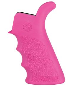 Hogue AR-15/M-16 Rubber Beavertail Grip with Finger Grooves-Pink