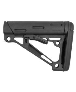 Hogue AR-15/M-16 Over-Molded Collapsible Buttstock Black - Fits Commercial Buffer Tube
