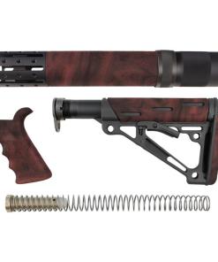 Hogue AR-15/M-16 Kit Overmolded Grip/Forend/Collapsible Buttstock Red Lava