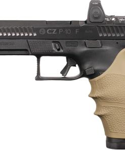 Hogue HandAll Beavertail Grip Sleeve CZ P-10 Full Size 9mm - FDE