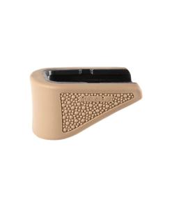 Hogue Overmolded Rubber Grip Extension Base Pad for Glock 42 6/rd Magazines FDE