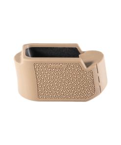 Hogue Overmolded Rubber Grip Extension Base Pad for Glock 26 FDE