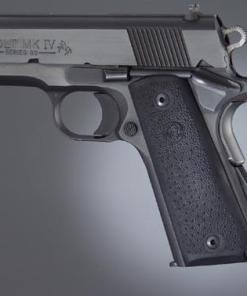 Hogue Colt Government Grips .45 1911 Rubber Panels with Palm Swells - Black