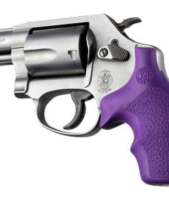 Hogue Bantam Style Grip for S&W J Frames- Rubber Round Butt Purple