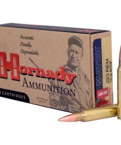 Hornady Match Rifle Ammunition .223 Rem 75 gr BTHP 2790 fps - 20/box