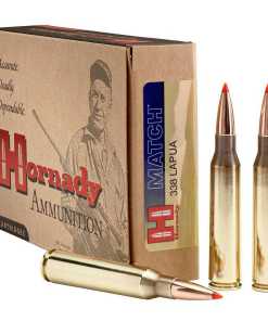 Hornady Match Rifle Ammunition .338 Lapua Mag 250 gr BTHP 2900 fps 20/ct