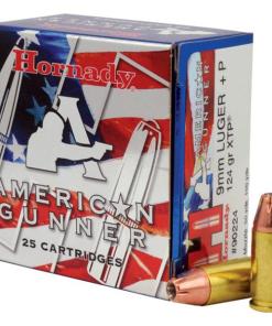 Hornady American Gunner Handgun Ammunition 9mm (+P) Luger 124 gr XTP 1200 fps 25/ct