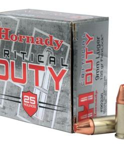 Hornady Critical Duty Handgun Ammo 9mm Luger 135 gr Flex Tip 1010 fps 25/ct