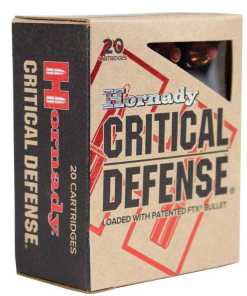 Hornady Critical Defense Handgun Ammo .45 ACP 185 gr FTX 1000 fps 20/ct