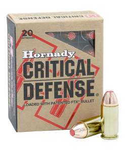 Hornady Critical Defense FTX Handgun Ammunition .45 Auto(+P) 185gr PT 1150 fps 20/ct