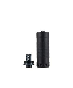 IWI Silencer 6K Direct Thread Suppressor 6mm Nickel Alloy/Stainless Steel 1/2"-28 HUB-T Mount Black