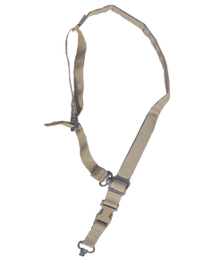 TacShield Warrior 2n1 Sling Padded Web Quick Adjuster QD Push Button Swivel Coyote Brown