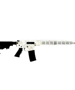 Great Lakes AR-15 "Saved By the Splatter" Rifle .223 Wylde 30rd Magazine 16" Barrel White/Stainless Steel